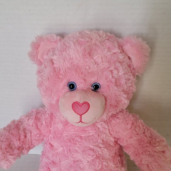 BuildABear Toys Build A Bear Pink Heart Shape Nose Blue Eyes